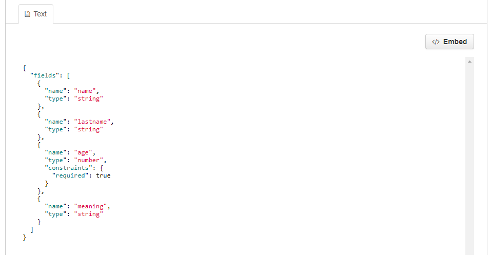 JSON example