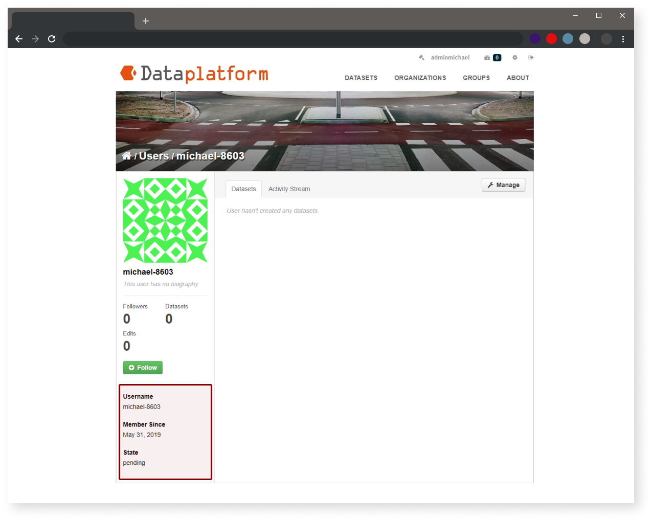image: member status pending screen